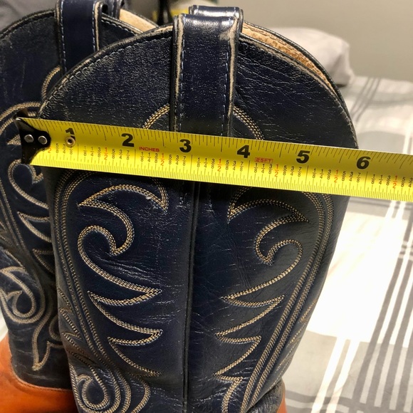 Justin Western Texas boots men’s Sz 9.5D free ship - Picture 4 of 11